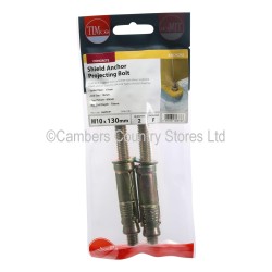 Timco Projecting Bolt M10 x 130mm 2 Pack